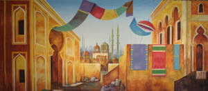 Colorful Arabian Marketplace Backdrop - Grosh Backdrops