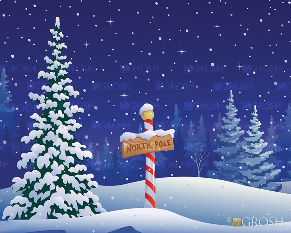 North Pole Pop-Up Backdrop - Grosh Backdrops