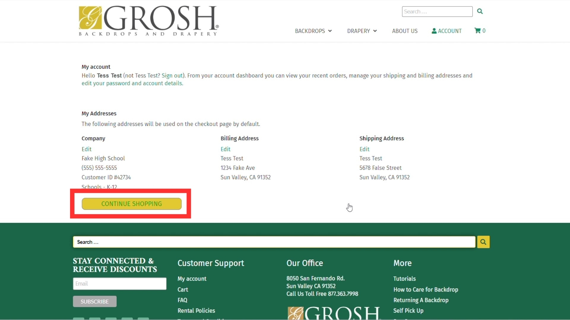 2. My Account Page