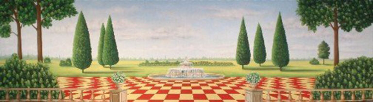 Garden with Fountain backdrop ES7111