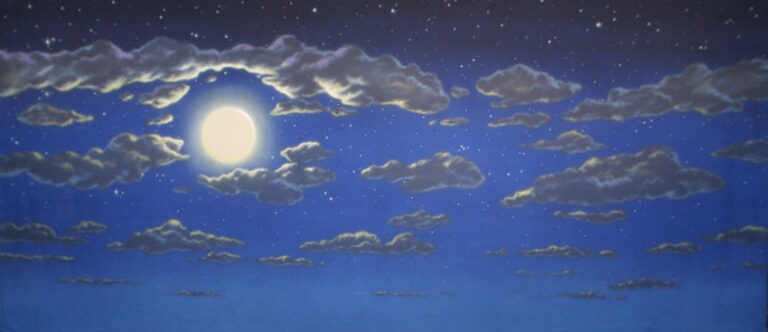 Night Sky with Full Moon backdrop ES2436