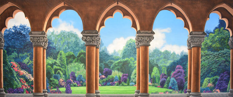 Garden with Arches backdrop ES8033