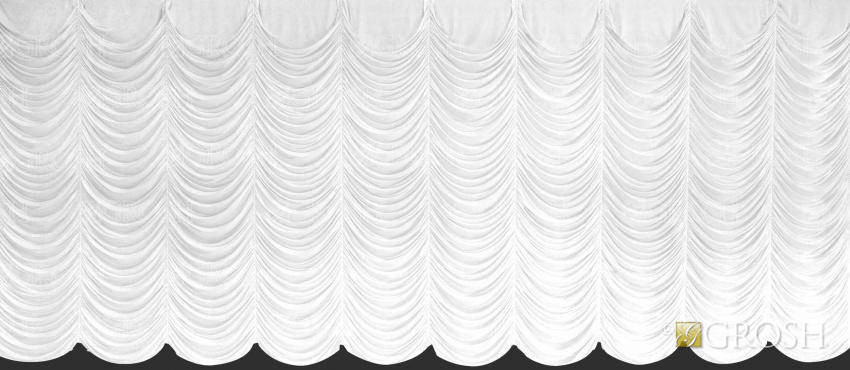 White Super Vel Austrian Puff Backdrop