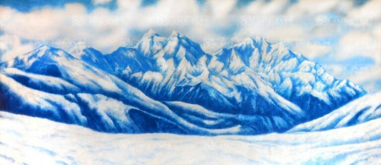 Mountain Landscape with Snow backdrop ES7925
