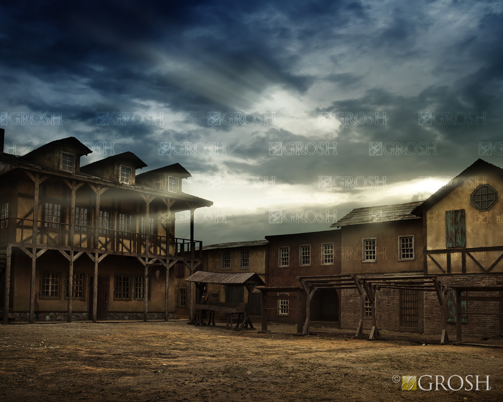 Old Western Town Backdrop
