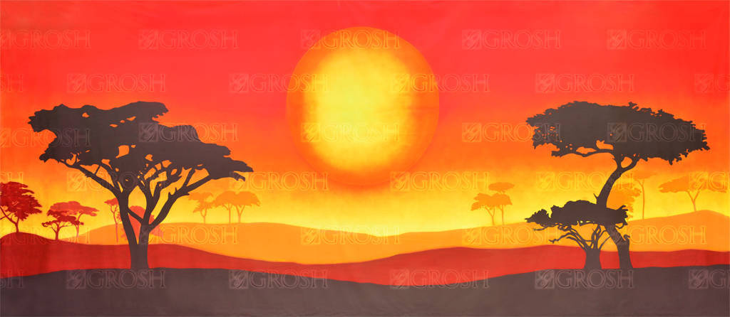 Resize African Sun Landscape backdrop ES7975