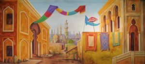 Colorful Arabian Marketplace Backdrop