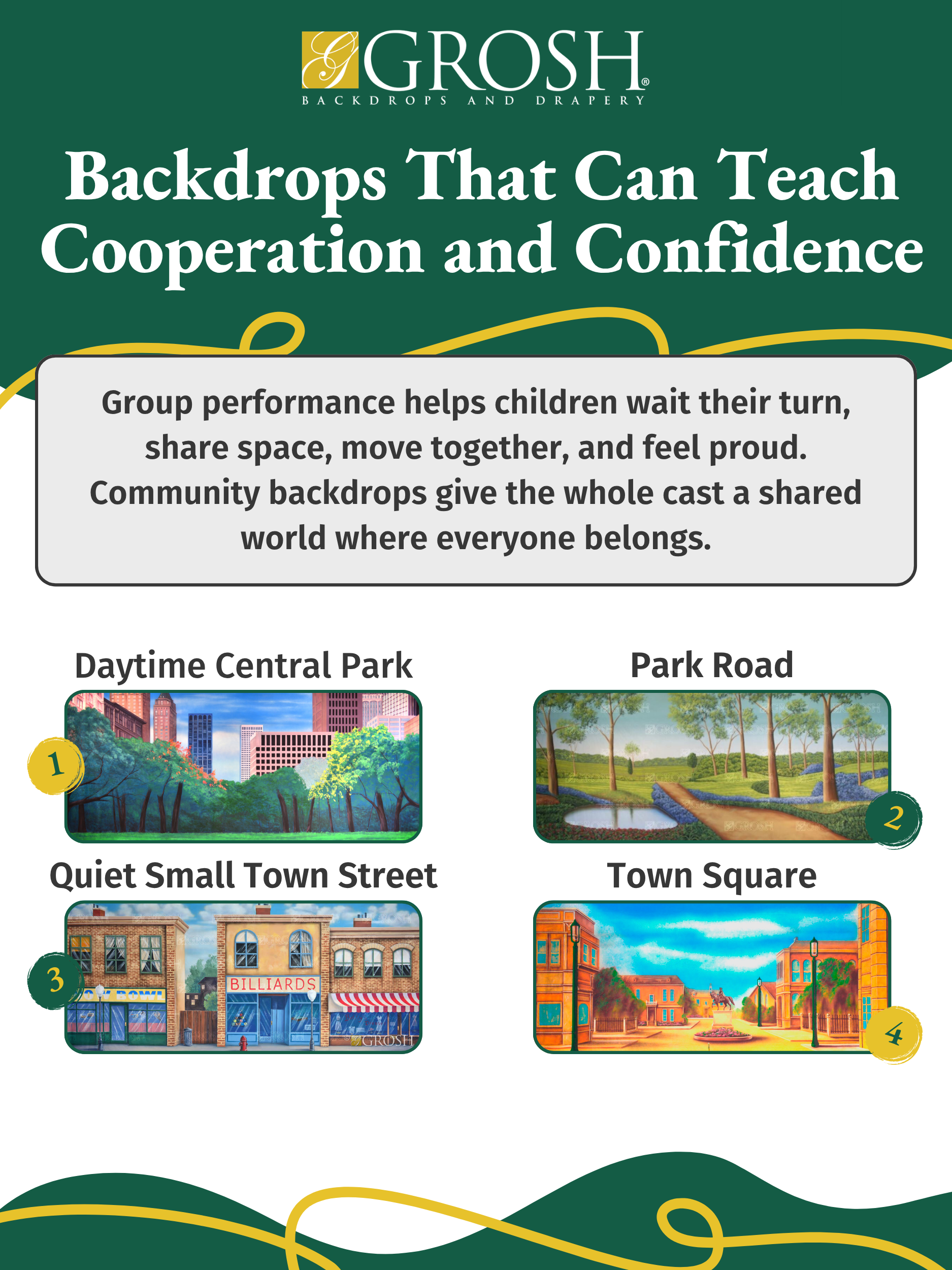 Backdrops That Teach Cooperation and Confidence