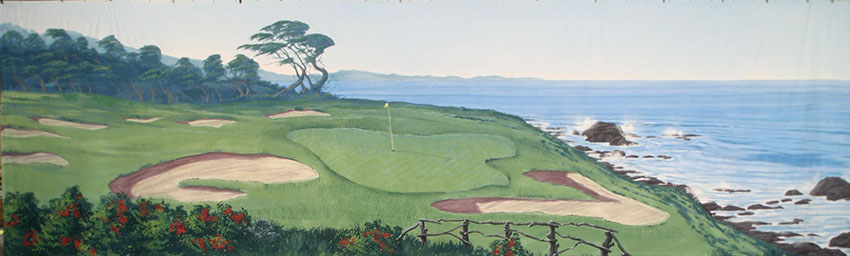Beach Golf Course Backdrop