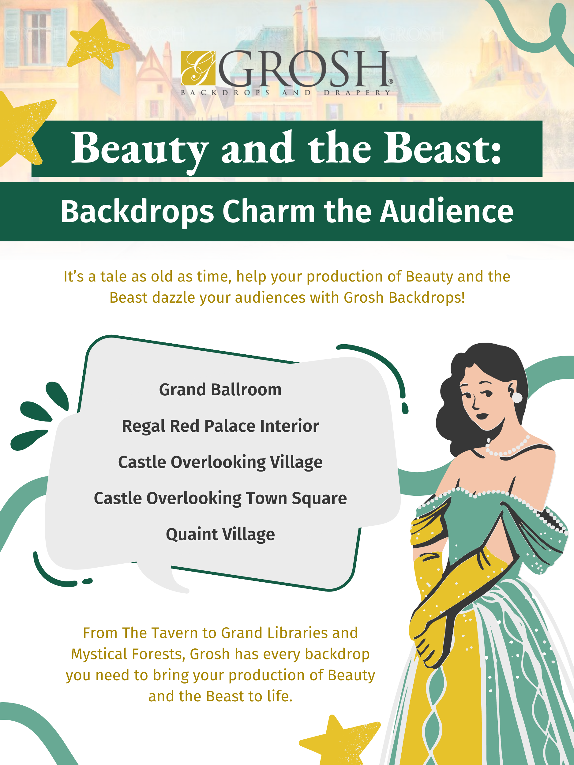 Beauty and the Beast Backdrops Charm the Audience 1