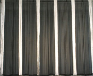 Black Chiffon and Silver Lame Panel Backdrop