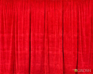 Bright Red Velour Backdrop