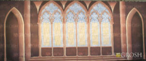 Stained Glass Church Interior Backdrop