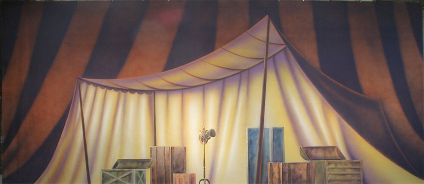 Circus Tent Dressing Room Backdrop