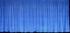 Cornflower Blue Velour Border Backdrop