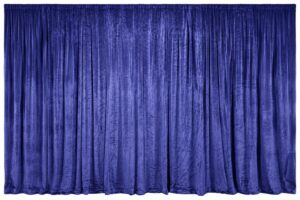 Navy Blue Velour Drape Backdrop