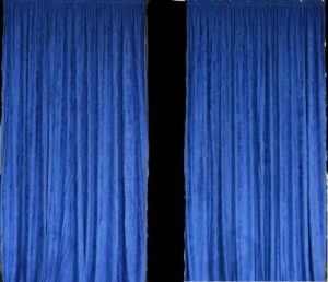 Royal Blue Super Vel Leg Set Backdrop