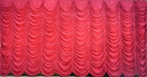 Grand Burgundy Austrian Puff Backdrop