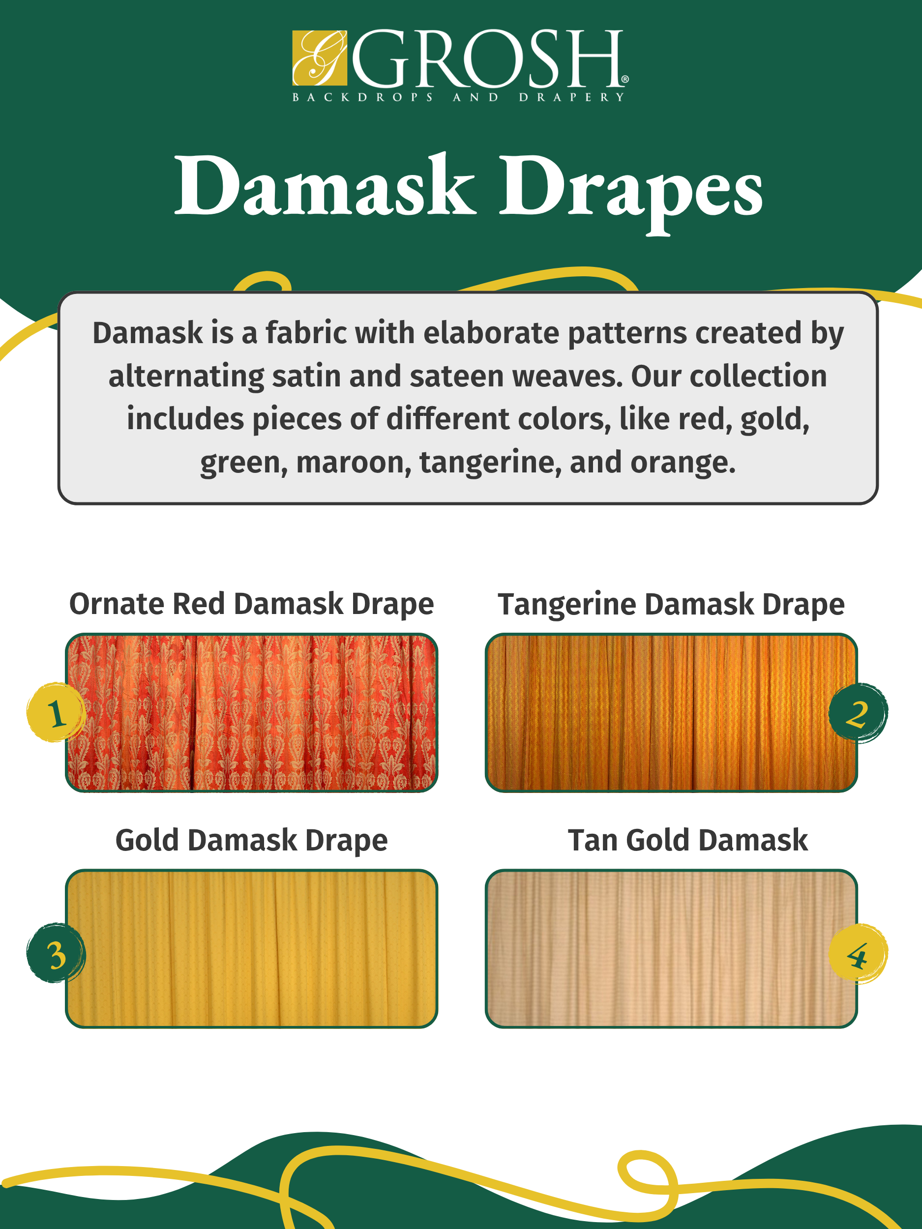 Damask Drapes