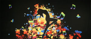 Musical Dancer Silhouette Backdrop