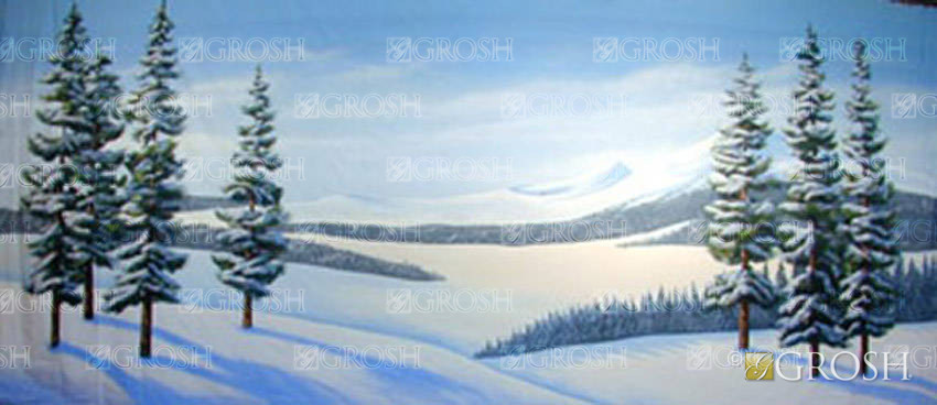 Frosty Pine Snow Landscape