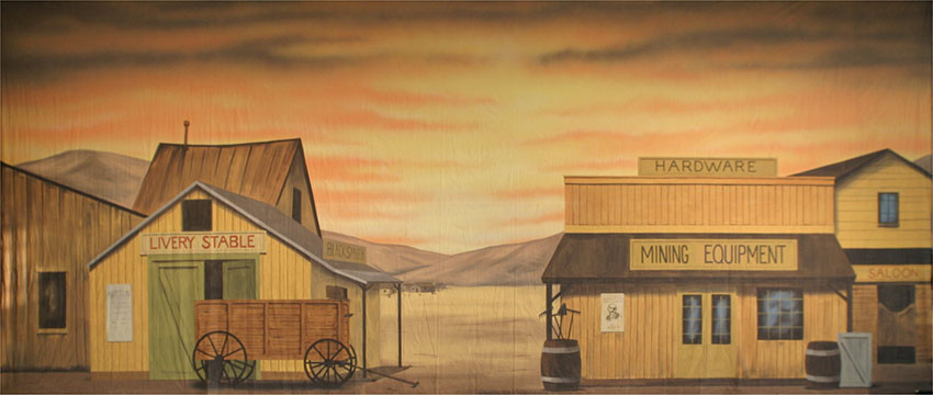 Desert Mining Town Backdrop