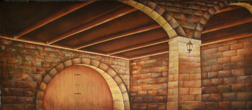 Brick Dungeon Interior Backdrop