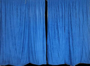 Royal Blue Super Vel Leg Set Backdrop