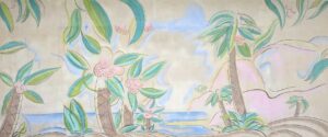 Stylized Tropical Beach Backdrop