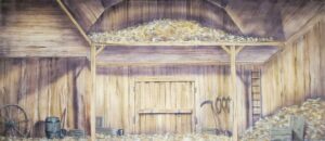 Rustic Barn Interior Backdrop