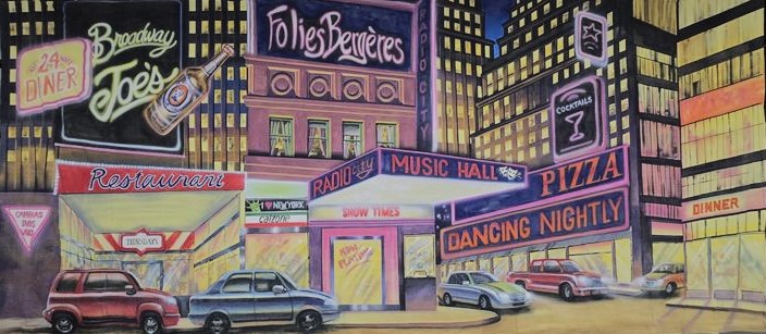 Broadway Street Backdrop