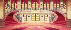 Regal Red Palace Interior Backdrop