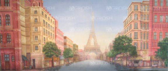 Eiffel Tower Overlooking French Street