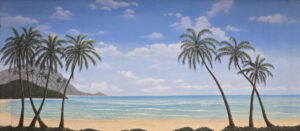 Tropical Beach Cove Backdrop