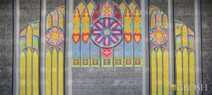 Stained Glass Chapel Interior Backdrop