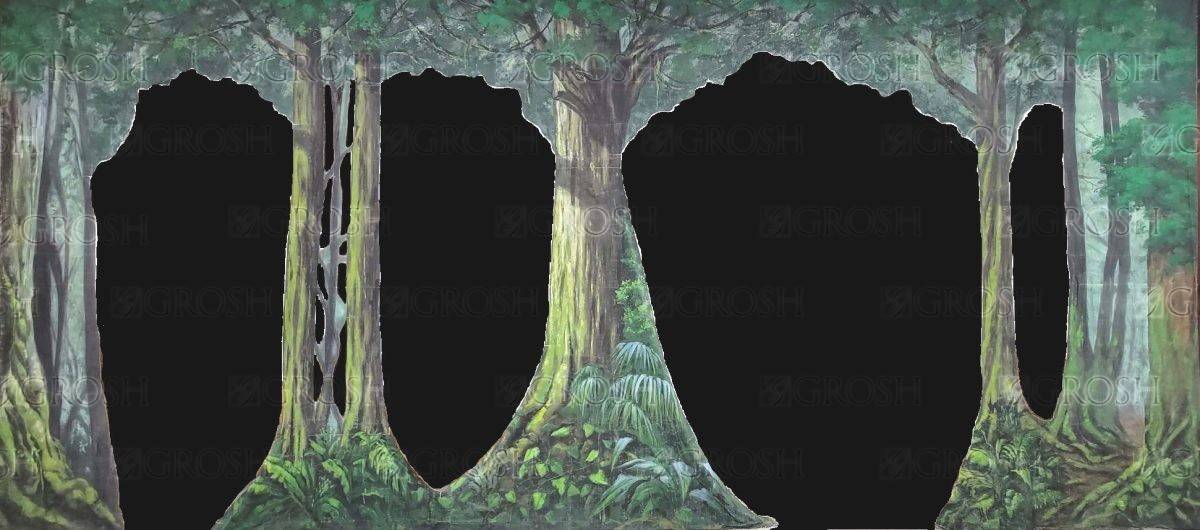 Forest Arch with Cut Outs Backdrop
