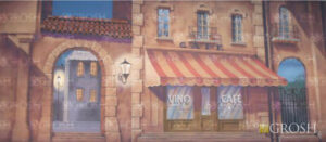 European Street Cafe Backdrop
