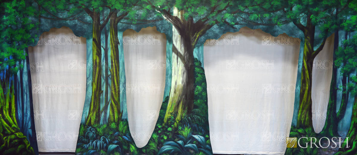 Forest Arch with Cut Outs Backdrop