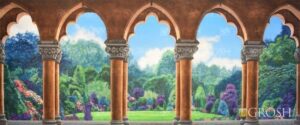 Colorful Garden Arches Backdrop