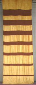 Gold Plush with Brown Stripes Leg Backdrop