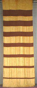 Gold Plush with Brown Stripes Leg drapery D1005 127x300 1