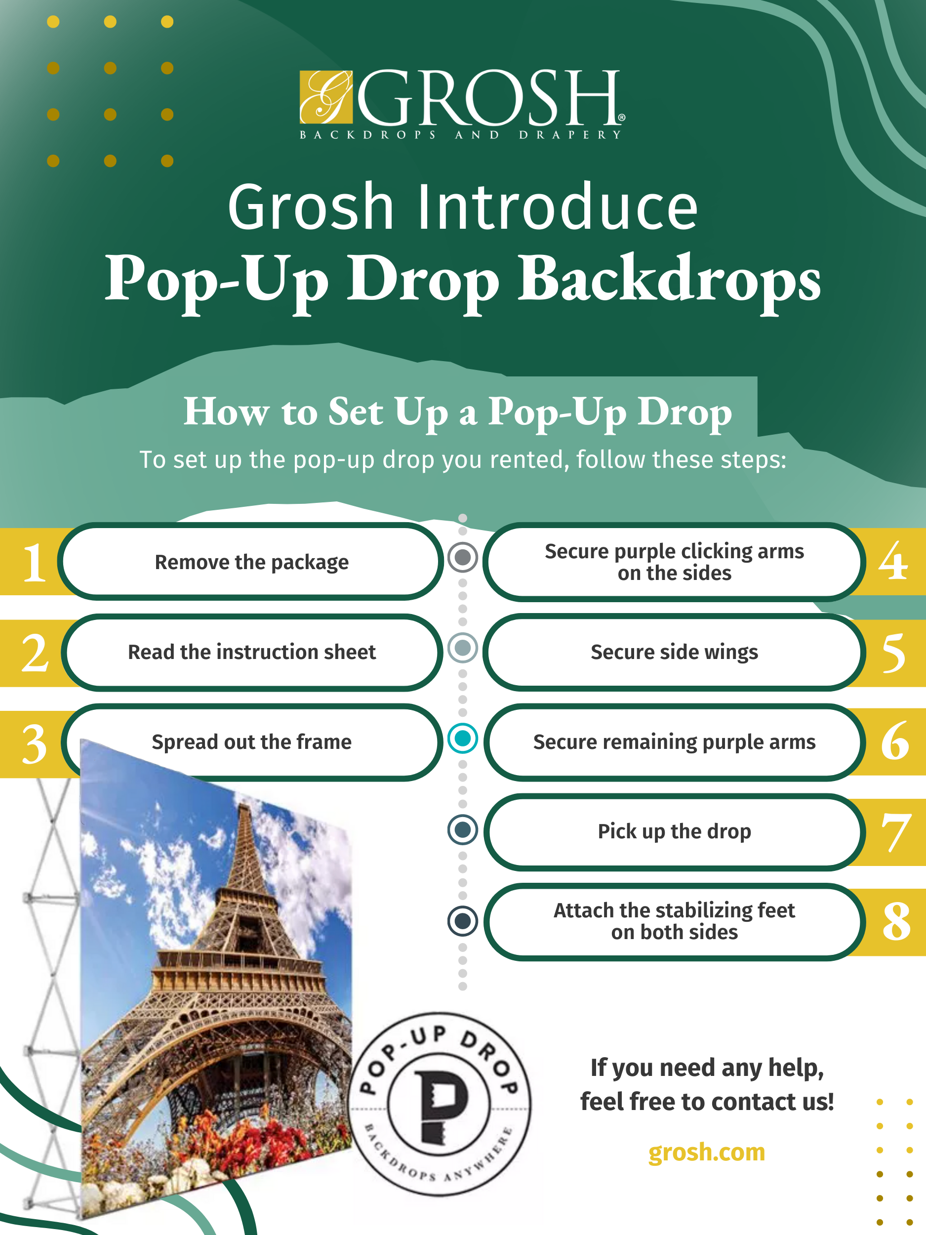 Grosh Introduces Pop-Up Drop Backdrops