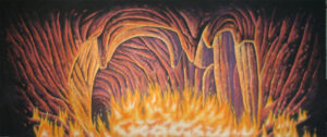 Hades Fire Cave Backdrop