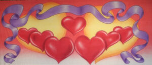 Hearts and Ribbons Backdrop
