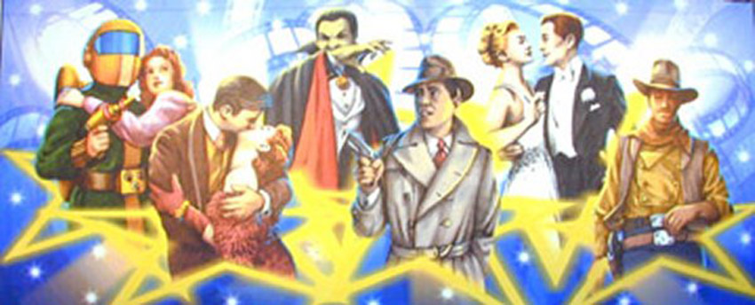 Hollywood Movie Star Montage backdrop ES2125