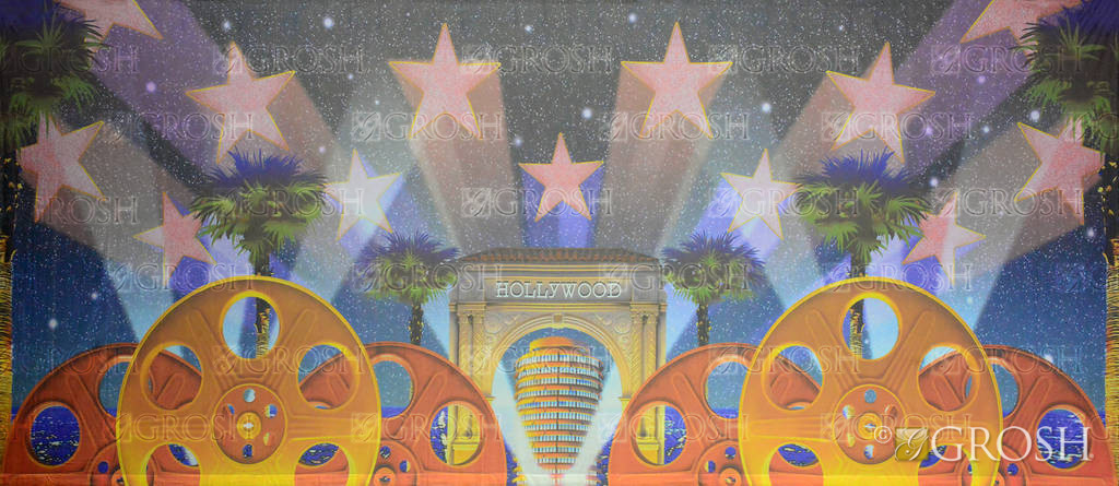 Hollywood with Stars backdrop S23711 1