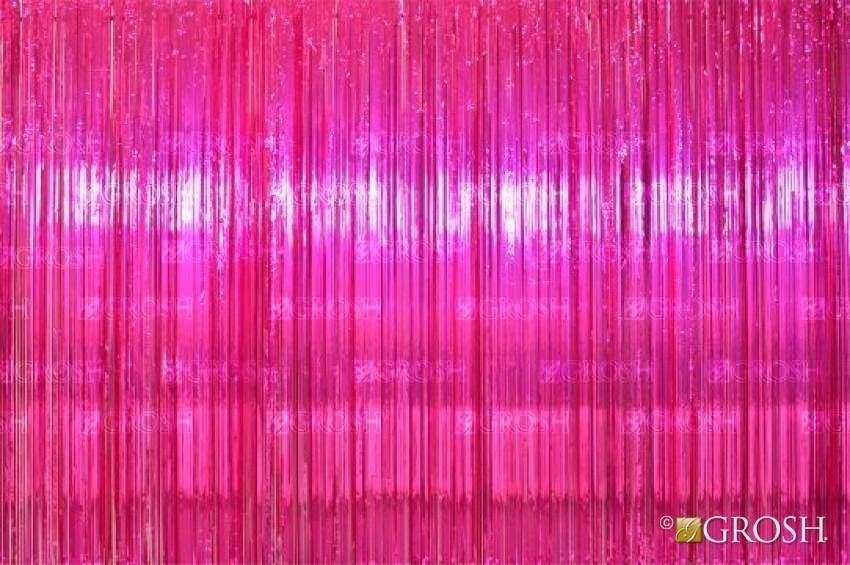 Hot Pink Rain Curtain Backdrop