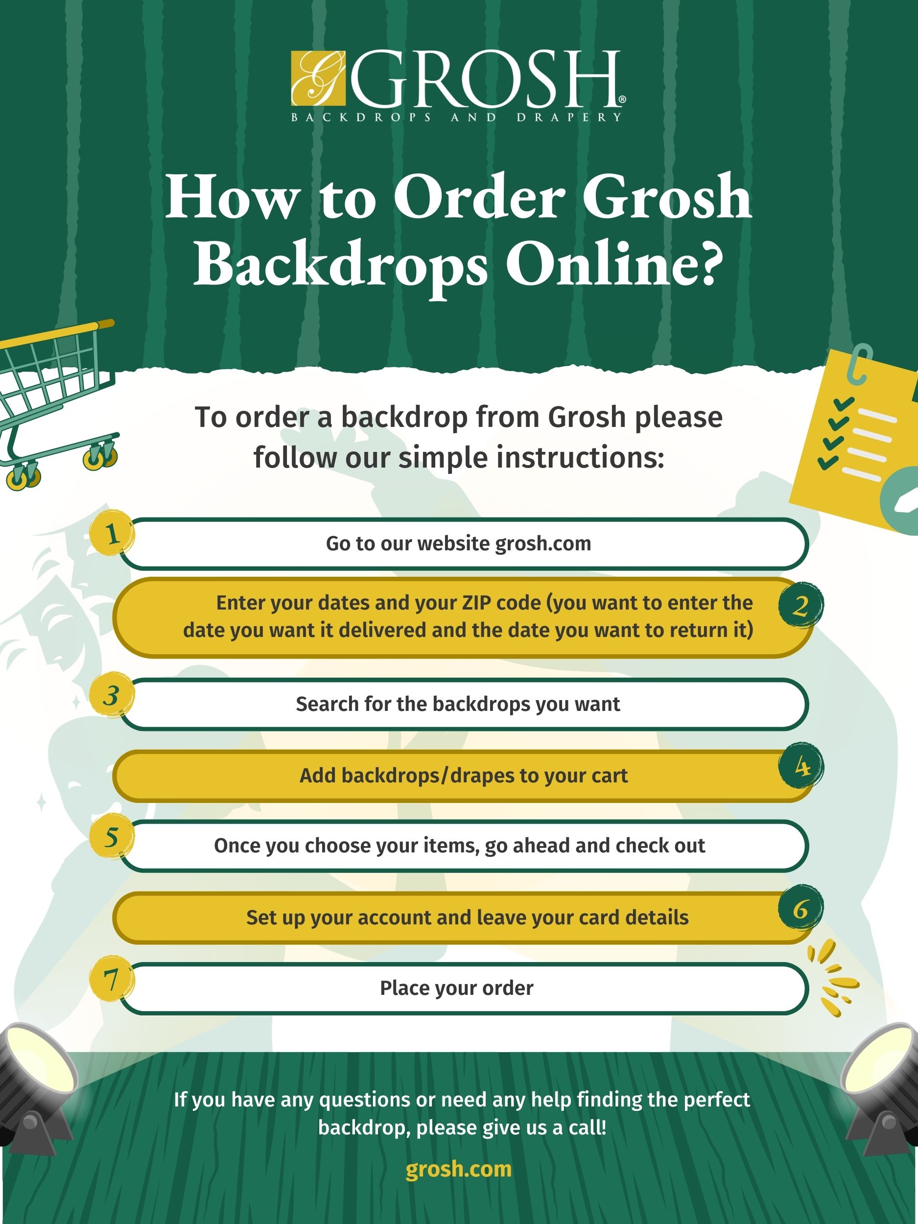 How to Order Grosh Backdrops Online