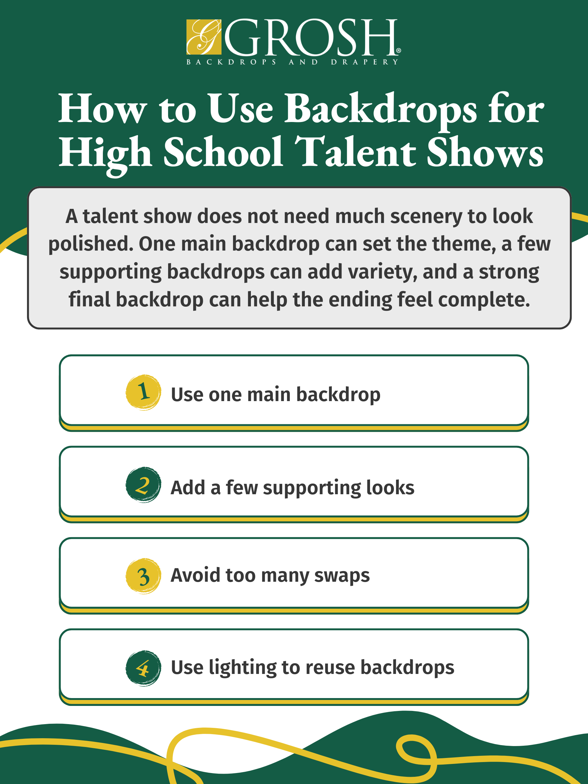 How to Use Theatrical Backdrops for High School Talent Shows