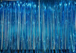 Ice Blue Rain Curtain Set Backdrop
